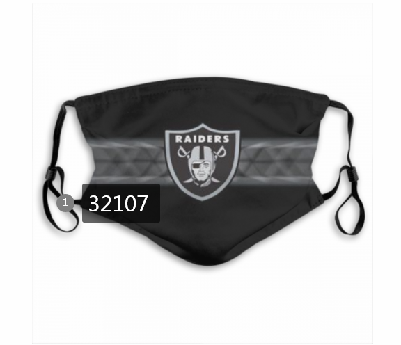 NFL 2020 Oakland Raiders #63 Dust mask with filter->nfl dust mask->Sports Accessory